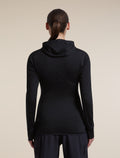 Women's Merino Blend 200 RealFleece™ Descender Long Sleeve Zip Hoodie Black - 2