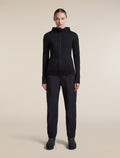 Women's Merino Blend 200 RealFleece™ Descender Long Sleeve Zip Hoodie Black - 3