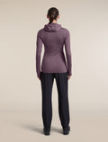Women's Merino Blend 200 RealFleece™ Descender Long Sleeve Zip Hoodie Grey Plum - 9