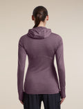 Women's Merino Blend 200 RealFleece™ Descender Long Sleeve Zip Hoodie Grey Plum - 2