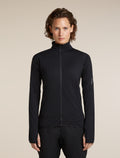 Women's Merino Blend 300 RealFleece™ Descender Long Sleeve Zip Black - 1