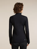 Women's Merino Blend 300 RealFleece™ Descender Long Sleeve Zip Black - 2