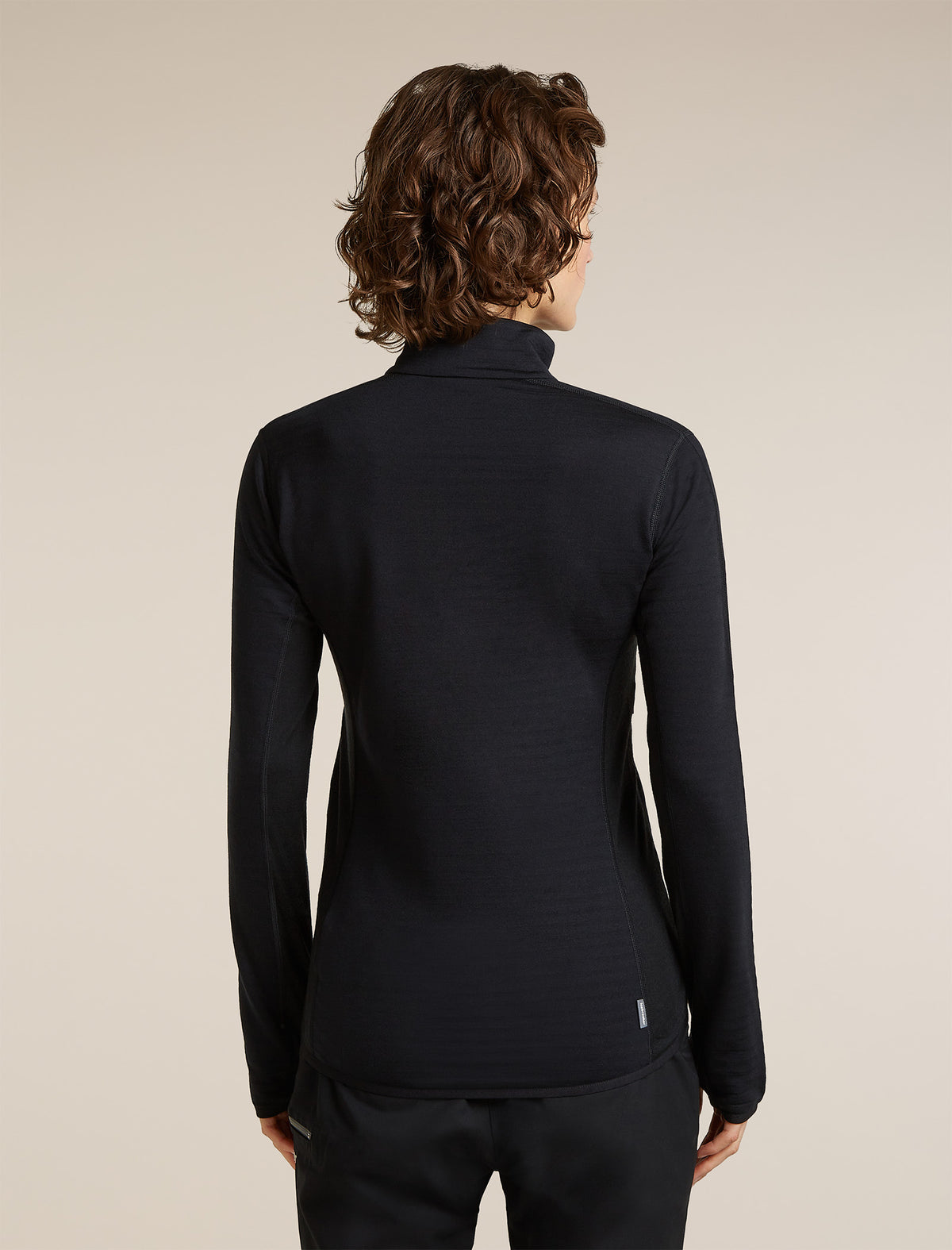 Women's Merino Blend 300 RealFleece™ Descender Long Sleeve Zip Black - 2