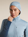 Women's Merino Blend 300 RealFleece™ Descender Long Sleeve Zip Hoodie Dawn/Zinc Blue - 8