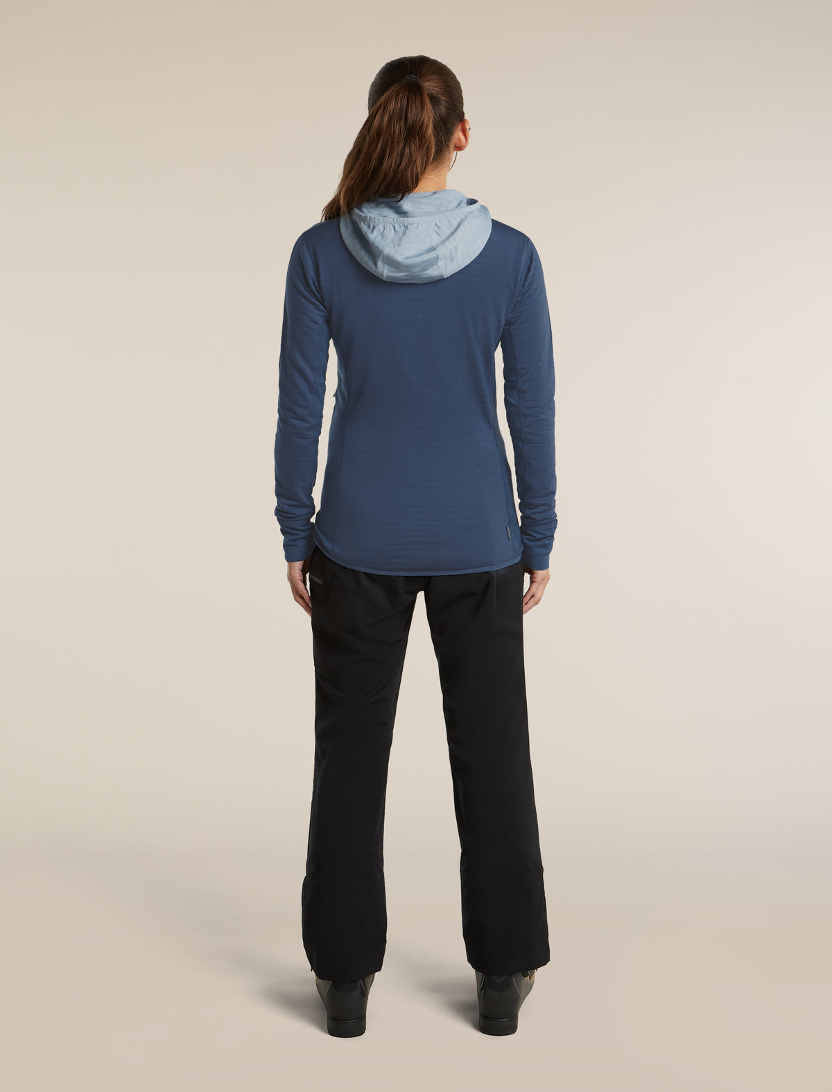Women's Merino Blend 300 RealFleece™ Descender Long Sleeve Zip Hoodie Dawn/Zinc Blue - 9