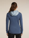 Women's Merino Blend 300 RealFleece™ Descender Long Sleeve Zip Hoodie Dawn/Zinc Blue - 2