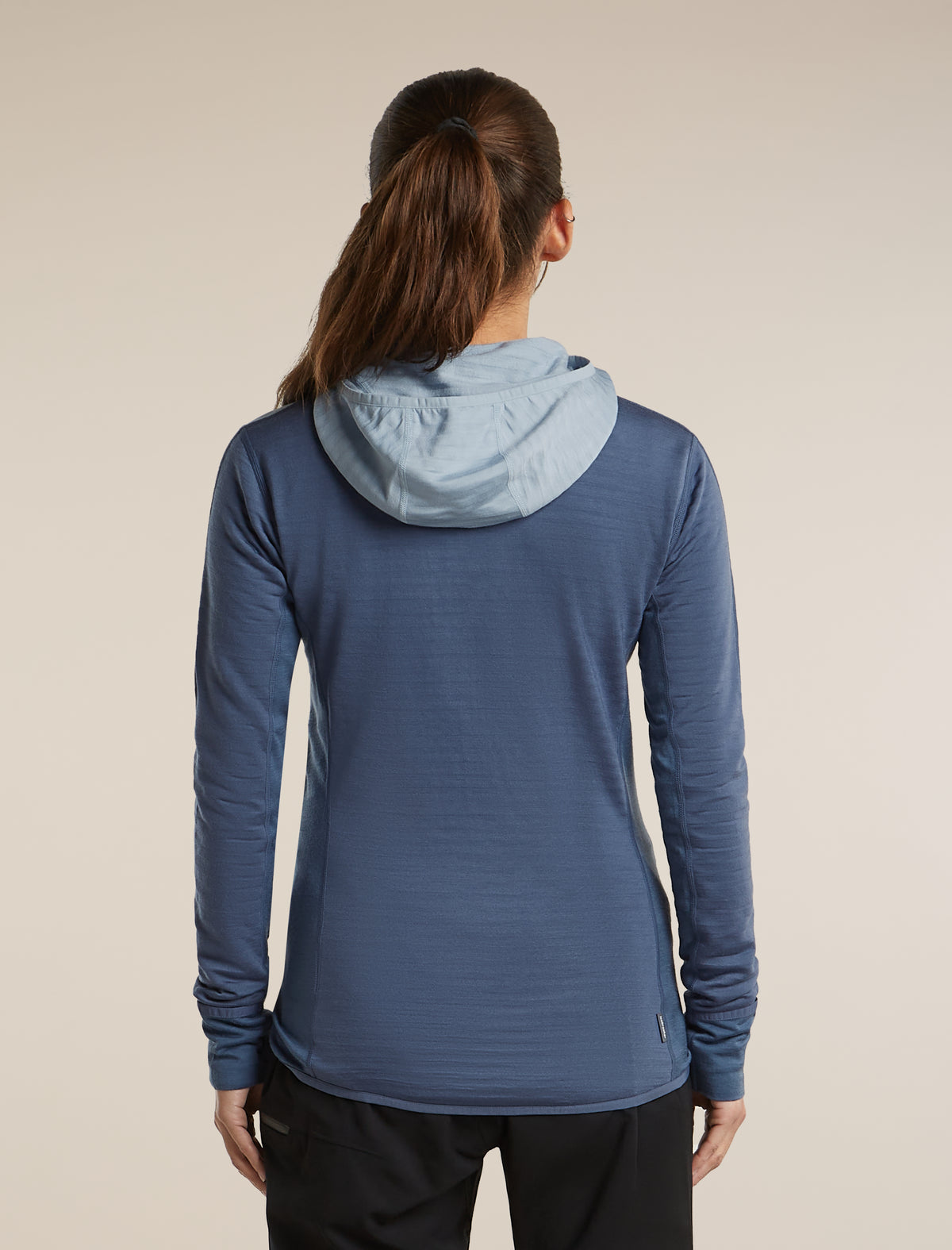Women's Merino Blend 300 RealFleece™ Descender Long Sleeve Zip Hoodie Dawn/Zinc Blue - 2