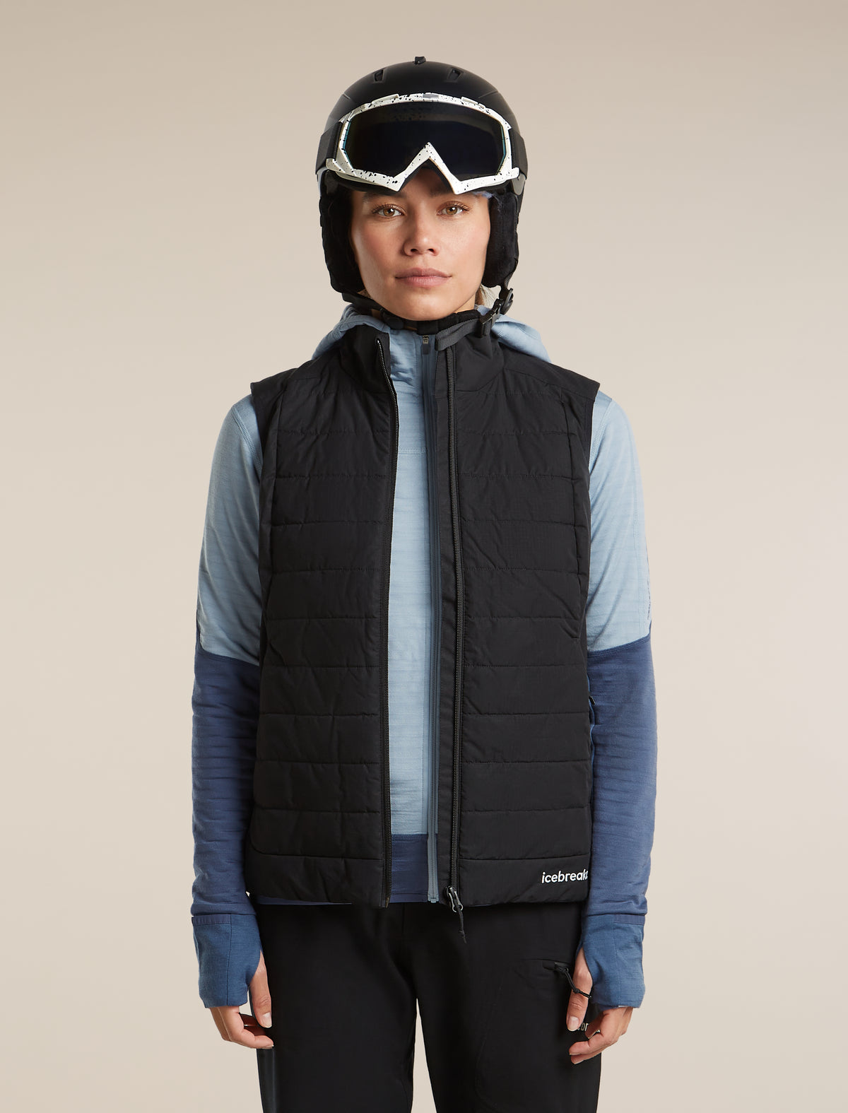 Women's Merino Blend 300 RealFleece™ Descender Long Sleeve Zip Hoodie Dawn/Zinc Blue - 5