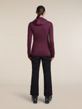 Women's Merino Blend 300 RealFleece™ Descender Long Sleeve Zip Hoodie Dark Berry - 8
