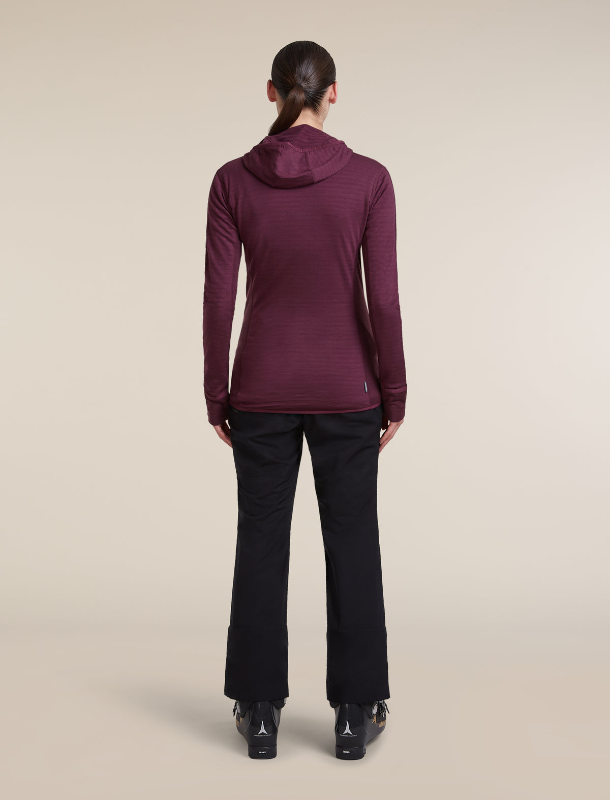 Women's Merino Blend 300 RealFleece™ Descender Long Sleeve Zip Hoodie Dark Berry - 8