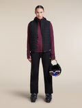 Women's Merino Blend 300 RealFleece™ Descender Long Sleeve Zip Hoodie Dark Berry - 4