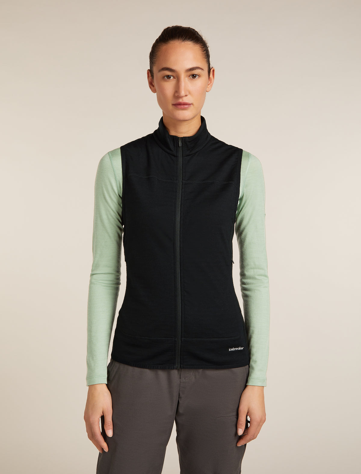 Women's Merino Blend 300 RealFleece™ Descender Vest Black - 1