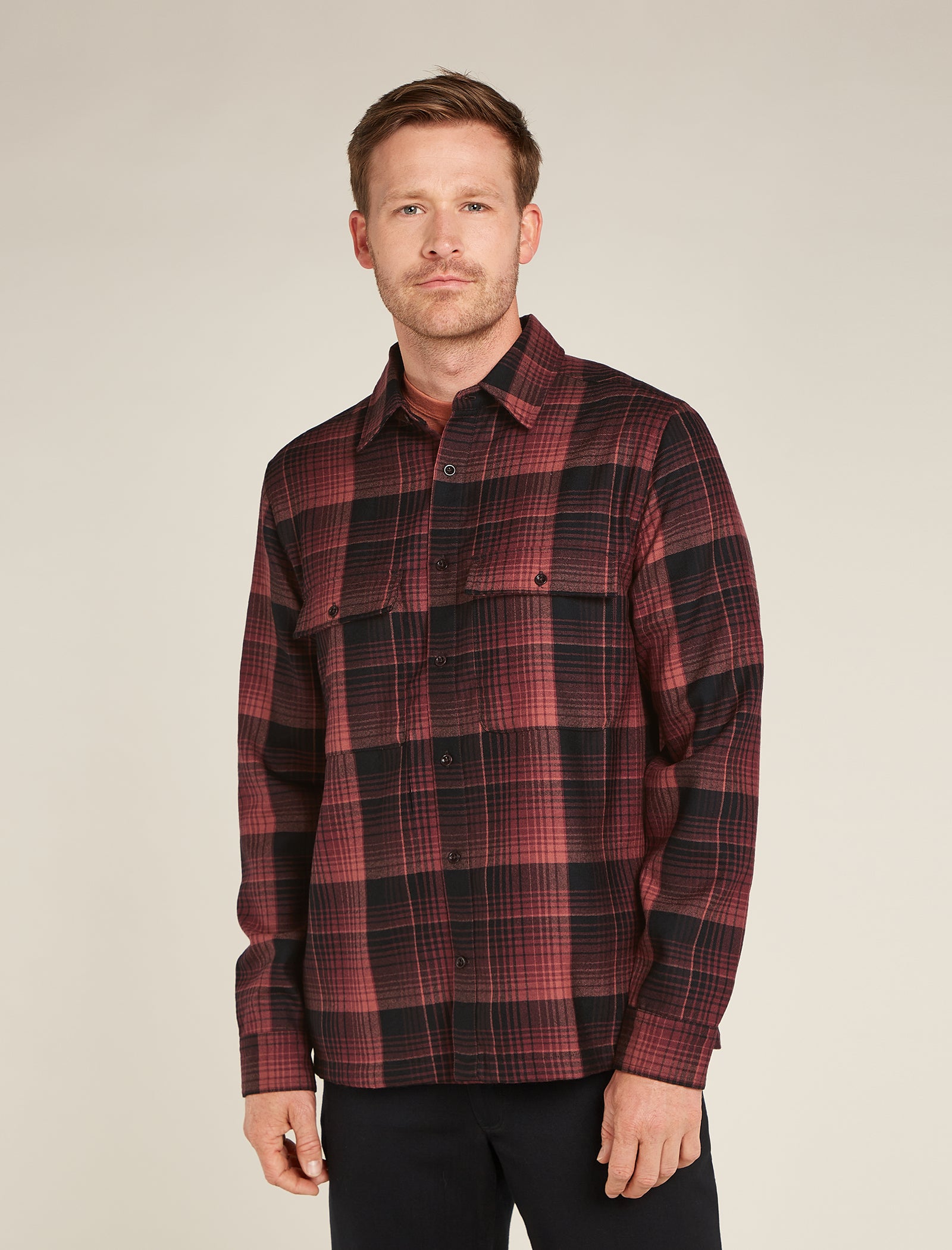 U*ト様 MERINO COLLEGE FLANNEL | FLARED SKI Men's Maplewood Hooded Flannel Jacket | Cozy Insulation for Hiking