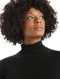 Women's Queens Long Sleeve High Neck Bodysuit Black - 5