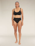 Women's Queens High Cut Brief Black - 4