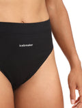 Women's Queens High Cut Brief Black - 5