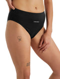 Women's Queens High Cut Brief Black - 7