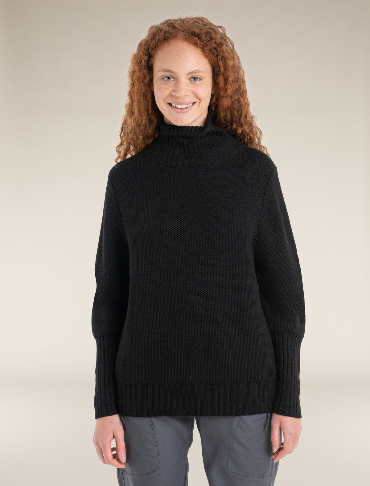 Women's Seevista Funnel Neck Sweater Black - 1
