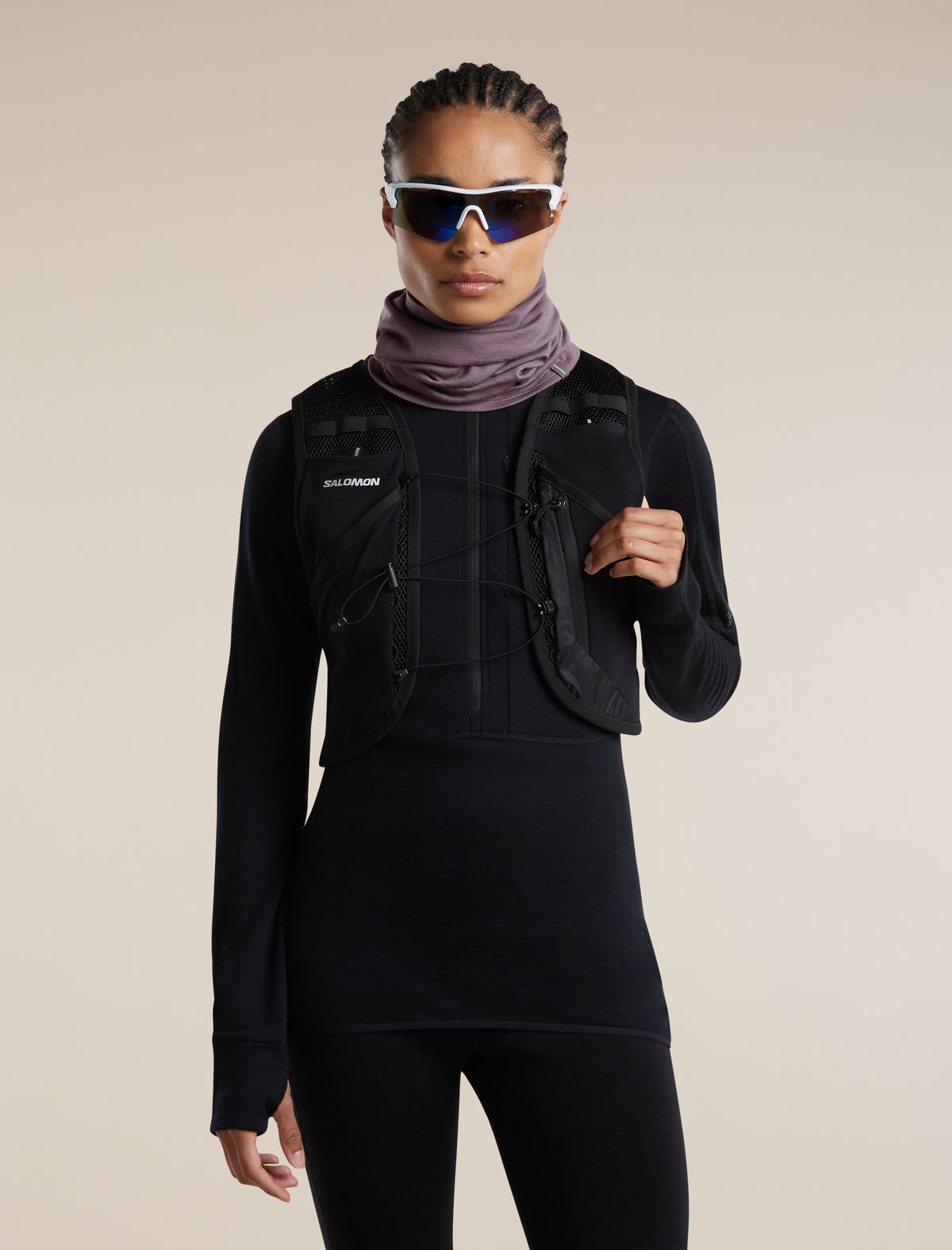 Unisex Merino 200 Oasis Flexi Chute Grey Plum - 5