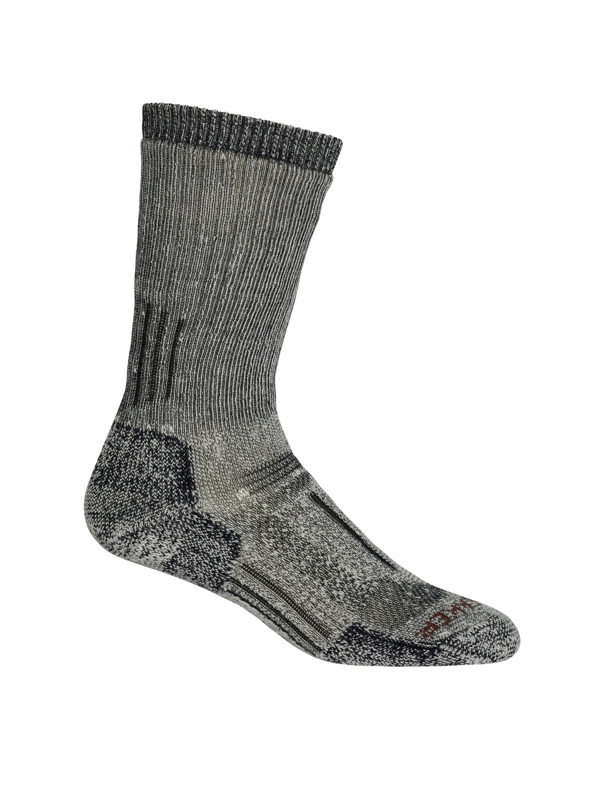 Women's Merino Mountaineer Mid Calf Socks Jet Heather/Espresso - 1