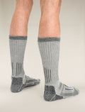 Men's Merino Mountaineer Mid Calf Socks Jet Heather/Espresso - 3