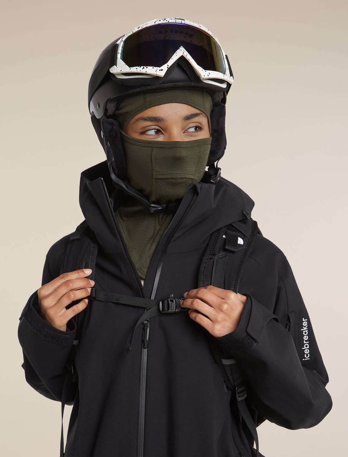 Unisex Merino 200 Oasis Balaclava Dark Loden - 5