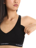 Women's Merino Sprite Racerback Bra Black - 4