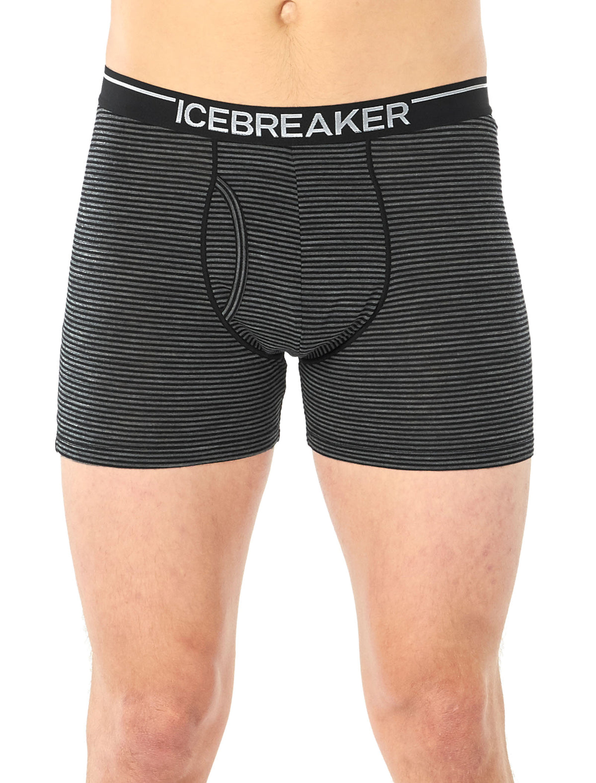 Men's Merino 150 Anatomica Boxers wFly Gritstone Heather Stripe - 2
