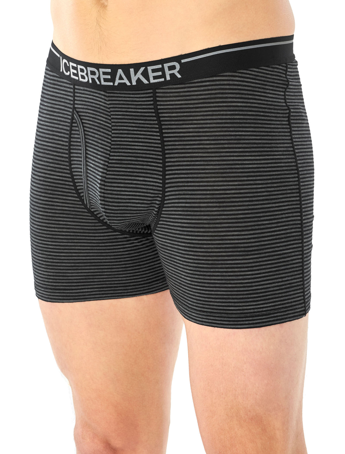 Men's Merino 150 Anatomica Boxers wFly Gritstone Heather Stripe - 5