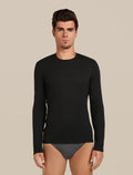 Men's Merino 150 Anatomica Long Sleeve Crewe Top Black - 1