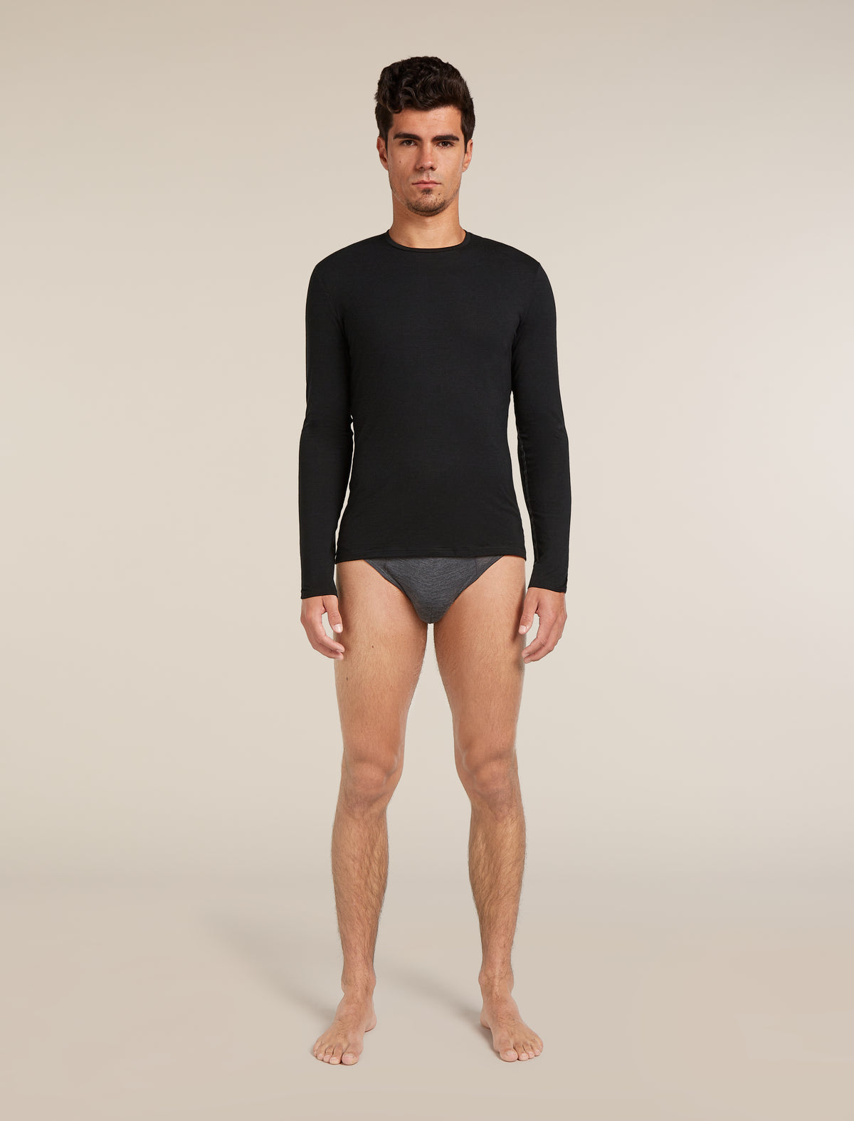 Men's Merino 150 Anatomica Long Sleeve Crewe Top Black - 3