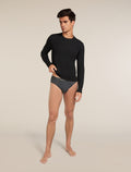 Men's Merino 150 Anatomica Long Sleeve Crewe Top Black - 6