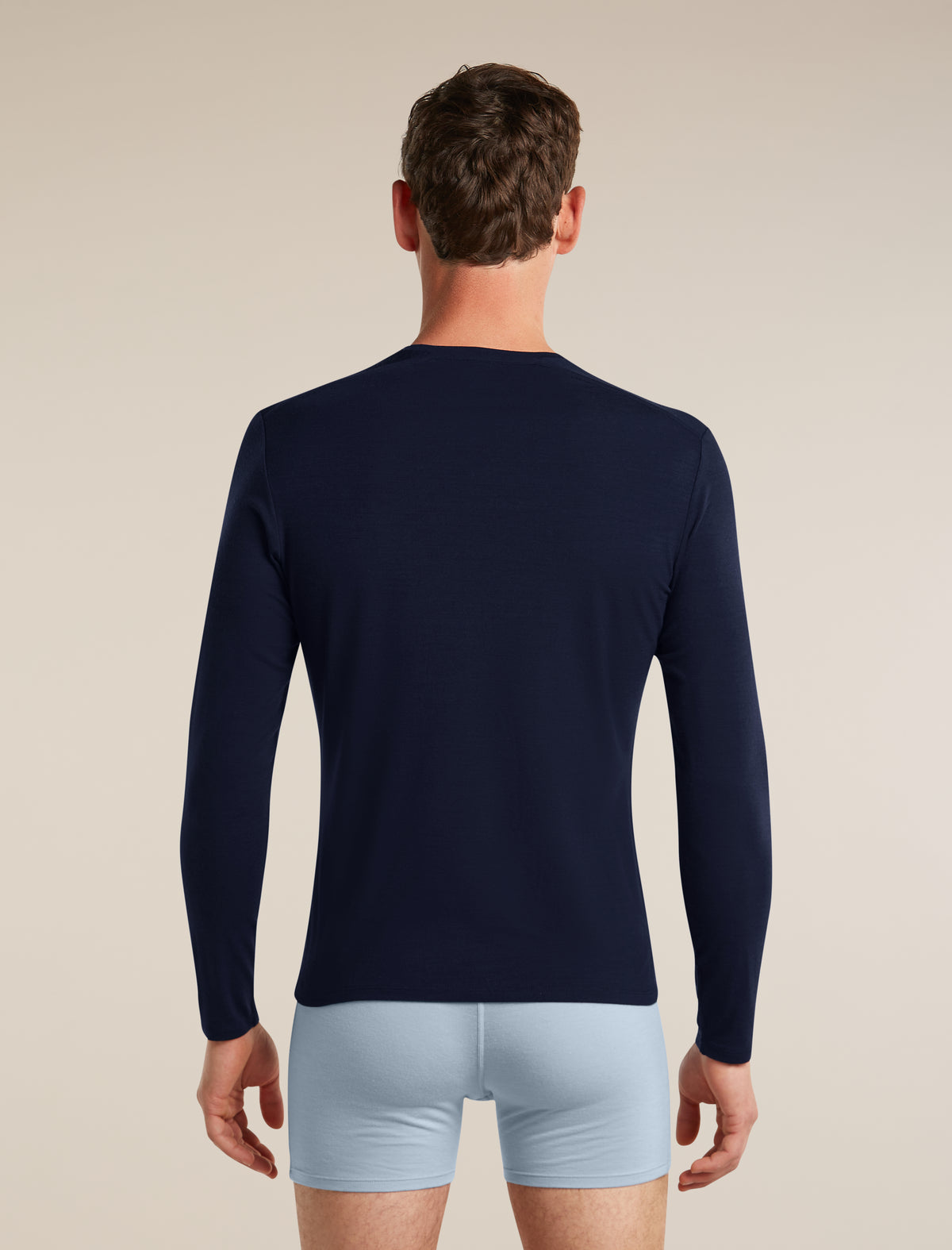 Men's Merino 150 Anatomica Long Sleeve Crewe Midnight Navy - 2