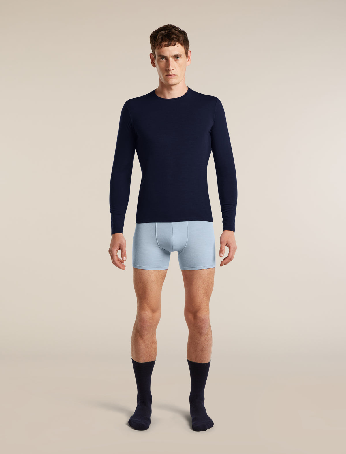 Men's Merino 150 Anatomica Long Sleeve Crewe Midnight Navy - 3