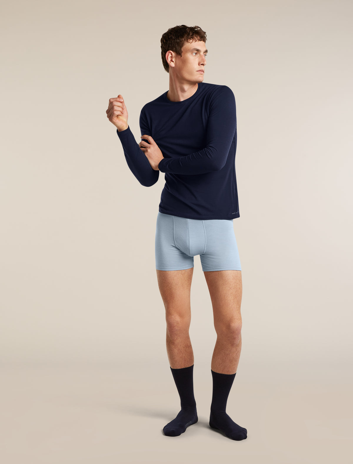 Men's Merino 150 Anatomica Long Sleeve Crewe Midnight Navy - 5