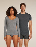 Men's Merino 150 Anatomica Short Sleeve Crewe Top Jet Heather - 1