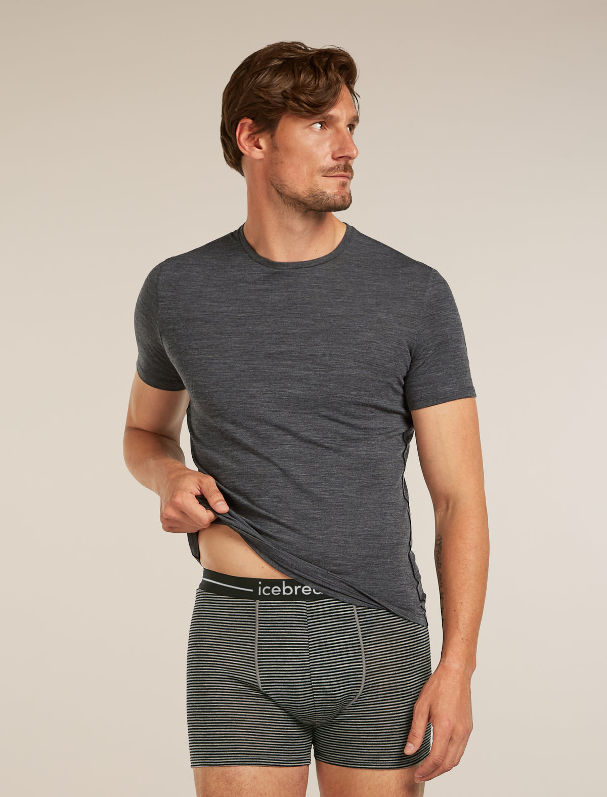 Men's Merino 150 Anatomica Short Sleeve Crewe Top Jet Heather - 6