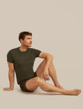 icebreaker Men's Merino 150 Anatomica Short Sleeve Crewe Top Dark Loden Men - 4