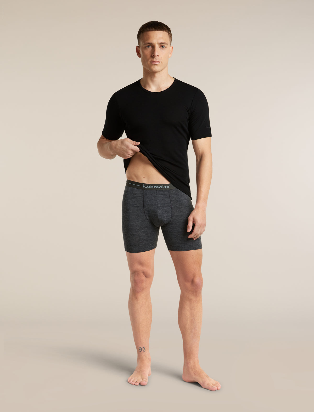 Men's Merino 150 Anatomica Long Boxers Jet Heather - 6