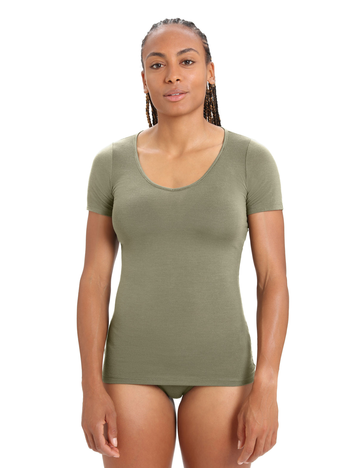 Women's Merino 150 Siren Short Sleeve Sweetheart Loden - 1