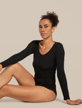Women's Merino 150 Siren Long Sleeve Sweetheart Top Black - 7