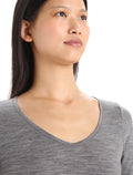 Women's Merino 150 Siren Long Sleeve Sweetheart Top Twister Heather/Sea Blue - 4