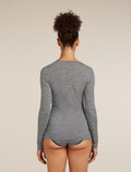 Women's Merino 150 Siren Long Sleeve Sweetheart Top Gritstone Heather - 2