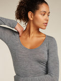 Women's Merino 150 Siren Long Sleeve Sweetheart Top Gritstone Heather - 8