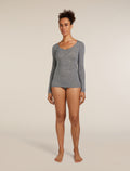 Women's Merino 150 Siren Long Sleeve Sweetheart Top Gritstone Heather - 3