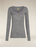 Women's Merino 150 Siren Long Sleeve Sweetheart Top Gritstone Heather - 9