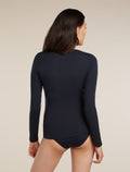 Women's Merino 150 Siren Long Sleeve Sweetheart Top Midnight Navy - 2