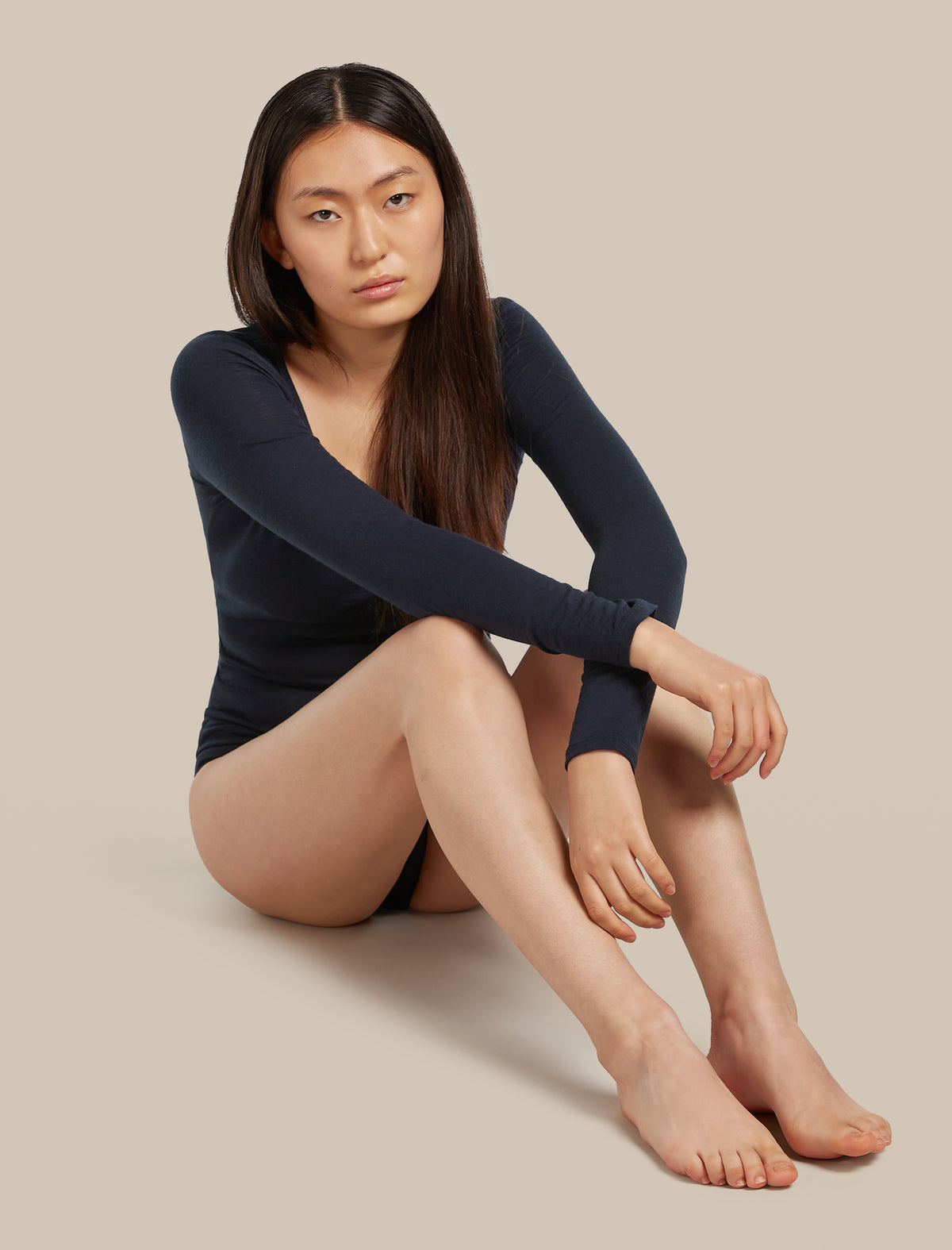 Women's Merino 150 Siren Long Sleeve Sweetheart Top Midnight Navy - 4