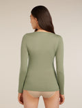 Women's Merino 150 Siren Long Sleeve Sweetheart Top Lichen - 2