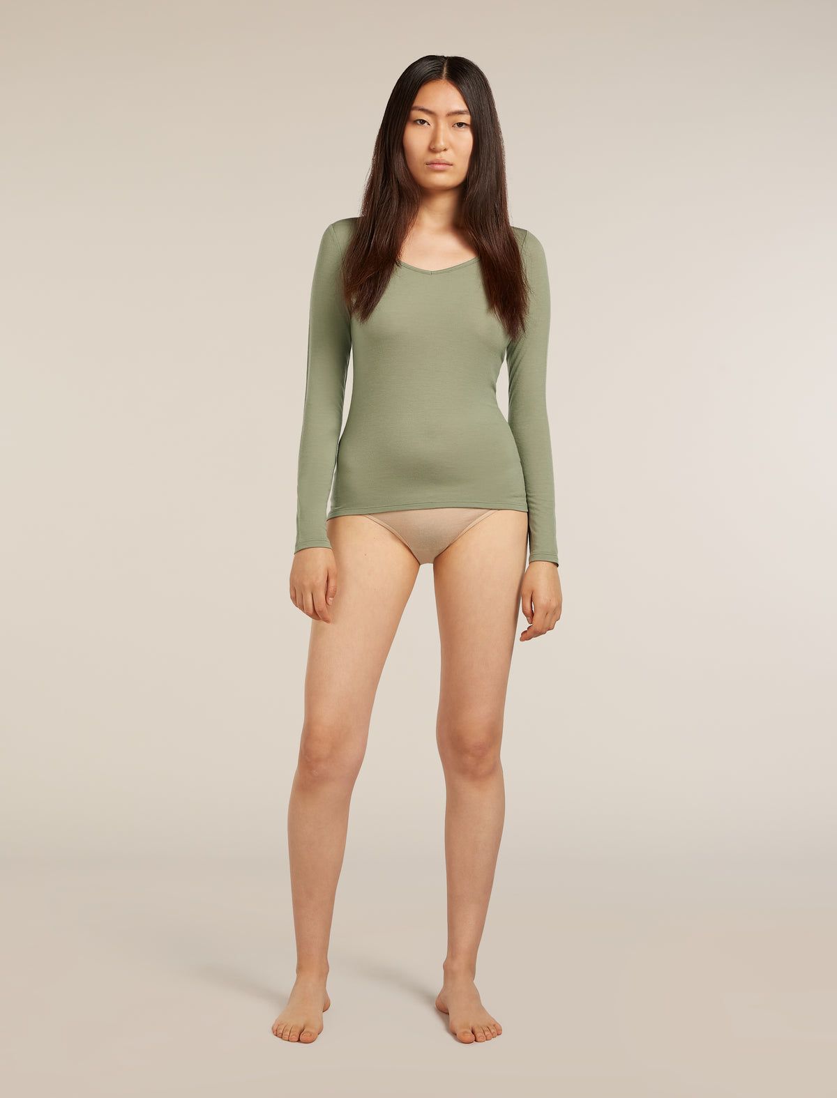 Women's Merino 150 Siren Long Sleeve Sweetheart Top Lichen - 3